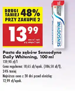 Biedronka Pasta do zębów Sensodyne Daily Whitening oferta