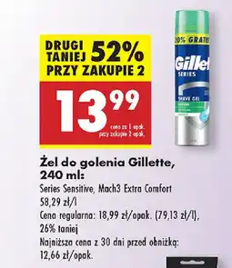 Biedronka Żel do golenia Gillette oferta