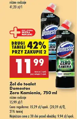 Biedronka Żel do toalet Domestos Zero Kamienia oferta