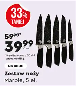 Biedronka MG HOME Zestaw noży Marble oferta
