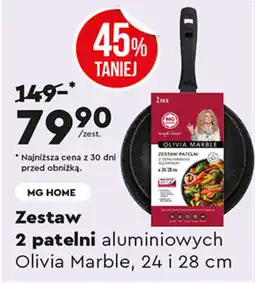 Biedronka MG HOME Zestaw 2 patelni aluminiowych Olivia Marble, 24 i 28 cm oferta