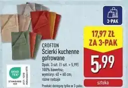 ALDI Ścierki kuchenne gofrowane 40 x 60 cm Crofton oferta