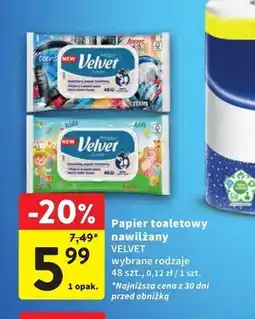 Intermarche Papier nawilżany Velvet oferta