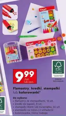 Biedronka Flamastry, kredki, stempelki lub kolorowanki oferta