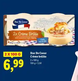 Lidl Deser Crème brûlée Duc De Coeur oferta