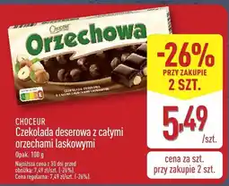 ALDI Czekolada deserowa z całymi orzechami laskowymi Choceur oferta