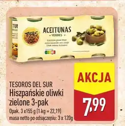 ALDI Oliwki Tesoros Del Sur hiszpańskie zielone 3-pak oferta