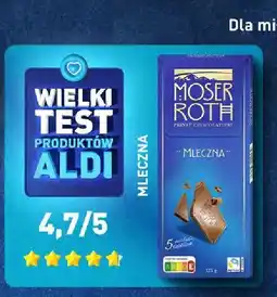 ALDI Czekolada Moser Roth mleczna oferta