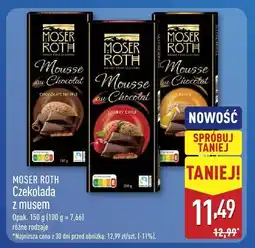 ALDI Czekolada Moser Roth z musem różne rodzaje oferta