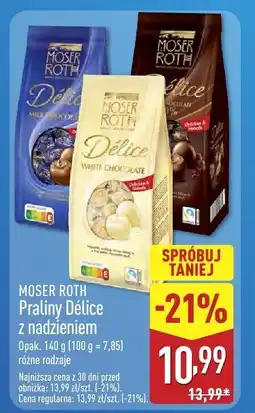 ALDI Praliny Moser Roth Délice z nadzieniem różne rodzaje oferta