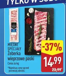 ALDI Żeberka wieprzowe paski Mięsne Specjały oferta