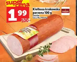Topaz Kiełbasa krakowska parzona 100 g Sokołów oferta