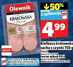 Topaz Kiełbasa krakowska sucha z szynki 150 g Olewnik oferta