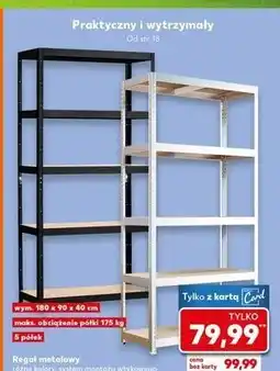 Kaufland Regał metalowy 180 x 90 40 cm oferta