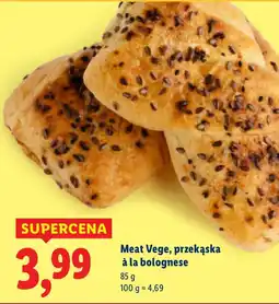 Lidl Przekąska Meat Vege à la bolognese Piekarnia Lidla oferta