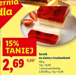 Lidl Sernik na zimno z truskawkami Cukiernia Lidla oferta