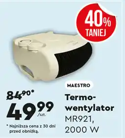 Biedronka MAESTRO Termowentylator MR921, 2000 W oferta