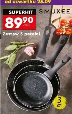 Biedronka Zestaw 3 patelni oferta