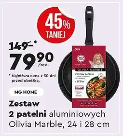 Biedronka Zestaw 2 patelni aluminiowych Olivia Marble, 24 i 28 cm oferta