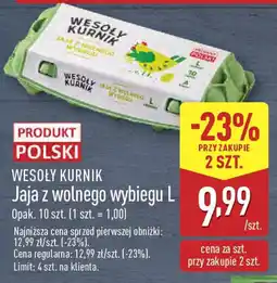 ALDI Wesoły kurnik jaja z wolnego wybiegu l oferta