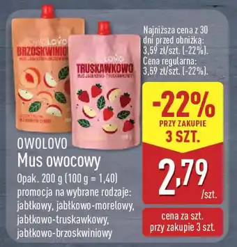ALDI Owolovo mus owocowy oferta