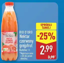 ALDI Rio d'oro nektar czerwony grejpfrut oferta