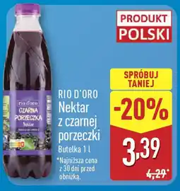 ALDI Rio d'oro nektar z czarnej porzeczki oferta