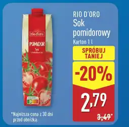 ALDI Rio d'oro sok pomidorowy oferta