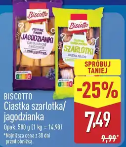ALDI Biscotto ciastka szarlotka/ jagodzianka oferta