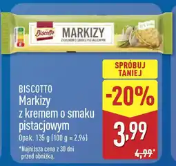 ALDI Biscotto markizy z kremem o smaku pistacjowym oferta
