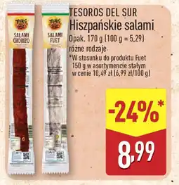 ALDI Tesoros del sur hiszpańskie salami oferta