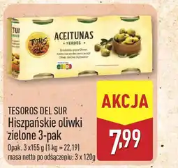 ALDI Tesoros del sur hiszpańskie oliwki zielone 3-pak oferta