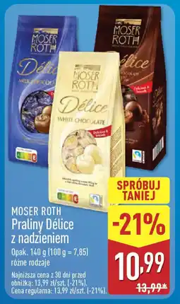 ALDI Moser roth praliny délice z nadzieniem oferta