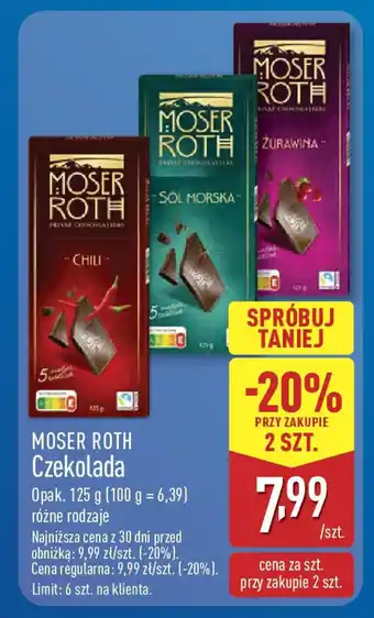 ALDI Moser roth czekolada oferta