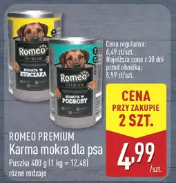 ALDI Romeo premium karma mokra dla psa oferta