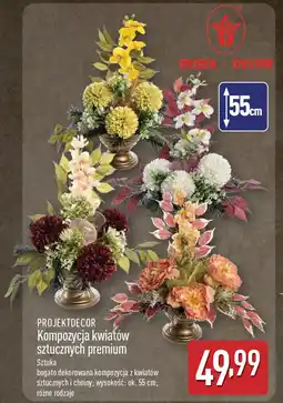 ALDI Projektdecor kompozycja kwiatów sztucznych premium oferta