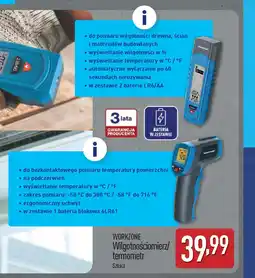 ALDI Workzone wilgotnościomierz/ termometr oferta