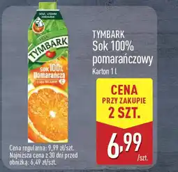 ALDI Tymbark sok 100% pomarańczowy oferta