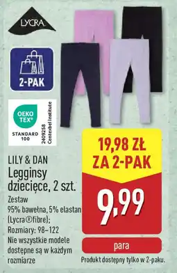 ALDI Lily & dan legginsy dziecięce oferta