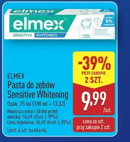 ALDI Elmex pasta do zębów sensitive whitening oferta