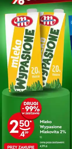 Żabka Mleko Wypasione Mlekovita 2% oferta