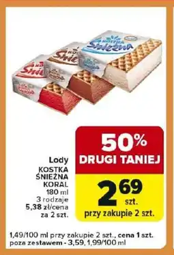 Carrefour Express Lody kostka śnieżna koral oferta