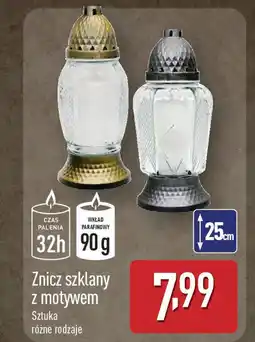ALDI Znicz szklany z motywem oferta