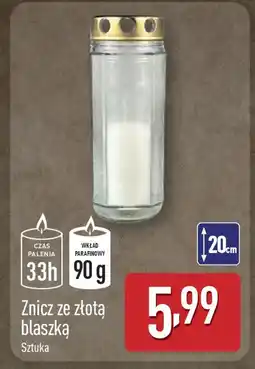 ALDI Znicz ze złotą blaszką oferta