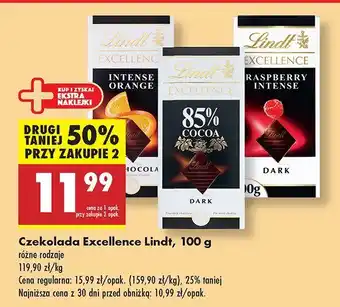 Biedronka Czekolada Excellence Lindt oferta