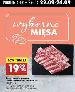 Biedronka Żeberka wieprzowe paski pakowane próżniowo Biedronka oferta