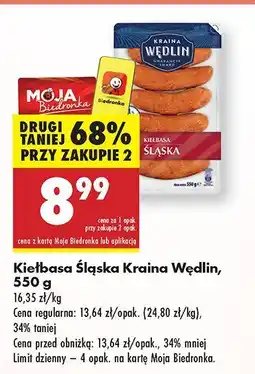 Biedronka Kiełbasa Śląska Kraina Wędlin oferta