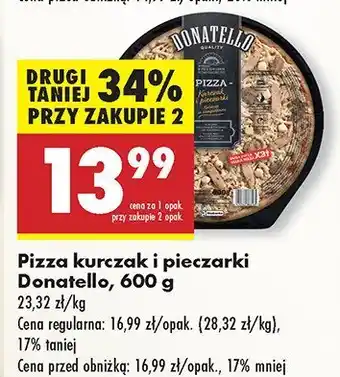 Biedronka Pizza kurczak i pieczarki Donatello oferta