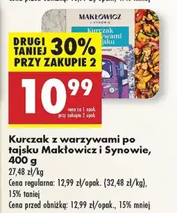 Biedronka Kurczak z warzywami po tajsku Maklowicz i Synowie oferta