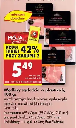 Biedronka Wędlina Sądecka karczek tradycyjny w plastrach 100g Biedronka oferta